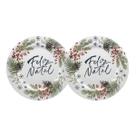 2 Sousplat Redondo Polipropileno Feliz Natal 33Cm Rafimex