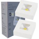 2 Spot Authentic Sobrepor Quadrado Luz Neutra 4000K Bivolt 5W Teto Gesso Avant