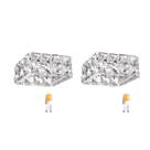 2 Spot Cristal K9 Embutir 10cm Ac629 + Led G9 220v 3000k