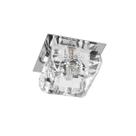 2 Spot Cristal Quadrado Embutir Quarto Gesso G9 Sanca Ac661Q
