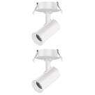 2 Spot Direcionável Embutir 12w Branco Bivolt 3000k Foxlux