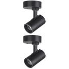 2 Spot Direcionável Sobrepor 12w Preto Bivolt 3000k Foxlux