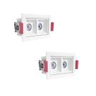 2 Spot Duplo Mini Embutido Led Downlight Recuado Bet57 2 Spot Duplo Mini Embutido Led Downlight Recuado Bet57
