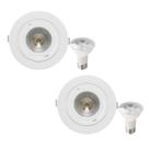 2 Spot Emb Face Plana PAR20 + 1 Lâmpada LED 6W 3000K E27