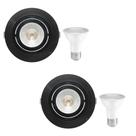 2 Spot Emb Face Plana PAR20 + 1 Lâmpada LED 6W 3000K E27 Save Energy