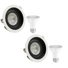 2 Spot Emb Red Recuo PAR20 + 1 Lâmpada LED 6W 2700K E27
