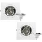 2 Spot Embutir Plana AR111 + Lâmpada LED 12W 4000K Save Energy