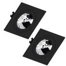 2 Spot Embutir Preto AR70 Base GU10 Bivolt Save Energy