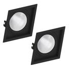 2 Spot Embutir Recuado Par30 E27 Preto Save Energy Quadrado 2 Spot Embutir Recuado Par30 E27 Preto Save Energy Quadrado