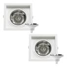 2 Spot Embutir Recuo AR111 + Lâmpada LED 12W 4000K Save Energy
