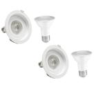 2 Spot Embutir Recuo Par20 + 1 Lâmpada PAR20 LED 6W 3000K