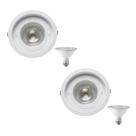 2 Spot Embutir Redondo Recuo PAR30 + 1 Lâmpada LED 10W 6500K E27