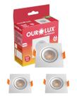 2 Spot Led Quadrado De Embutir Bivolt 5w 6400k Ourolux