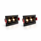 2 Spot Mini Downlight Duplo Led Embutir Direcionável Luz10