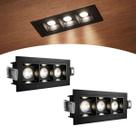 2 Spot Mini Triplo Downlight Led Embutir Varanda 4000k Bet89