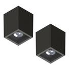 2 Spot Sobrepor Save Energy Boxit Par30 E27 Preto 110/220v