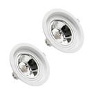 2 Spots GU10 Redondo Recuado Embutir AR111 Save Energy