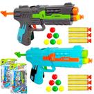 2 Super Arminhas Lança Dardos e Bolinhas Brinquedo Nerf para Presente na Caixa
