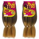 2 Super Jumbos Para Penteados Ser Mulher Cabelo Fibra Para Tranças Box Braids 420 Gramas 65cm 2 Super Jumbos Para Penteados Ser Mulher Cabelo Fibra Para Tranças Box Braids 420 Gramas 65cm