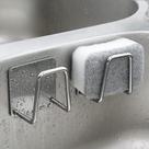 2 Suporte De Esponja Bucha Pia Aço Inox Louça Cozinha Gancho