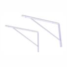 2 Suporte Mão Francesa com Kit Montagem 30cm Branca DiCarlo