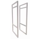 2 Suporte Prateleira Nicho Duplo Estilo Industrial Suspensa Parede Teto 60x28cm