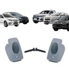 2 Suporte Quebra Sol Agile Cobalt Cruze Montana Tracker Cinza Escuro
