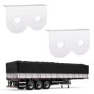 2 Suportes Lanterna 2 Marias Carreta 65mm Inox