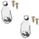 2 Suportes Lateral Para Tubo Oval Guarda Roupa Comoda Cromado