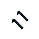 2 Suportes Mão Francesa Invisível 17cm Preto Aço Resistente