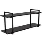 2 Suportes Prateleira Duplo Estilo Industrial Parede Cozinha