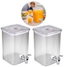 2 Suqueiras Vidro 2,2L Quadrada Mesa Posta Cozinha 2 Suqueiras Vidro 2,2L Quadrada Mesa Posta Cozinha