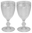 2 Taça Para Água Ou Vinho 390 Ml Crystal Diamante - Niquelart
