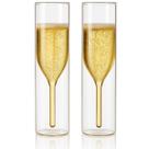 2 Taças Champagne Espumante Vidro Duplo Borossilicato 100ml