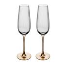 2 Taças de Champanhe Wolff Classic de Vidro Âmbar 230ml
