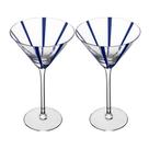 2 Taças para Martini Azura 220ml Azul Vidro Wolff