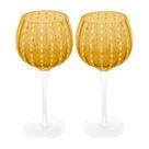2 Taças para Vinho Wolff Orquídea de Vidro Âmbar 450ml