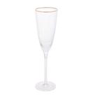 2 Taças Wolff de Vidro para Vinho com Borda Dourada 300ml