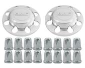2 Tampa Cubo Cormada Traçao 8 Furos DAF + 16 Capa Porca Belga 24mm