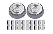 2 Tampa Cubo Cromada Dianteiro Sc S4 + 20 Capa Porca Boliviana 32/33mm 2 Tampa Cubo Cromada Dianteiro Sc S4 + 20 Capa Porca Boliviana 32/33mm