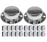 2 Tampa Cubo Dianteiro Ford Cargo + 20 Capa Porca Boliviana 33mm