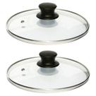 2 Tampa De Vidro 26 Cm Temperado Panela Frigideira Caçarola