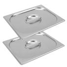 2 Tampas de Cuba Inox Gn 1/4 Rechaud Buffet Restaurante Top