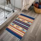 2 Tapete Banheiro Kilim Absorvente 100% Algodão 50 x 70 M01
