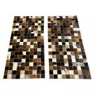 2 Tapete couro beira cama marrom misto escuro 0,50x1,00 s/b