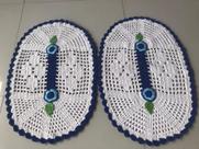 2 Tapete De Crochê Para Porta , Oval, Marca Própria 2 Tapete De Crochê Para Porta , Oval, Marca Própria