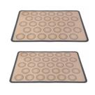 2 Tapetes Culinário Silicone Fibra Vidro 42x29,5 cm Macaron
