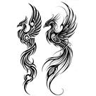 2 Tatuagens Temporária Falsa Fenix Grandes