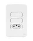 2 Teclas Simples+Tomada 10A+Placa e Suporte 4x2 Composé Weg