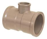 2 Tee Redução Solda 3/4 Krona 50x25mm Soldável Marrom Kr0468